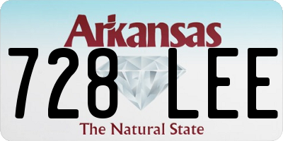 AR license plate 728LEE
