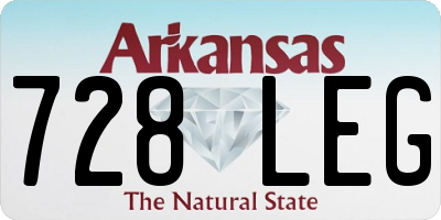 AR license plate 728LEG