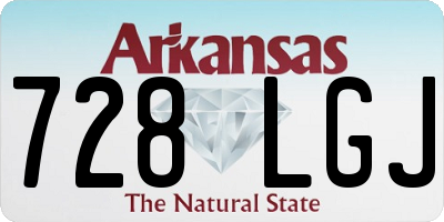 AR license plate 728LGJ