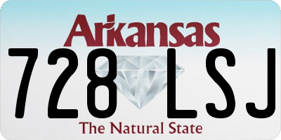 AR license plate 728LSJ