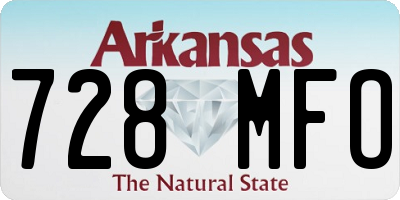 AR license plate 728MFO