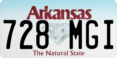 AR license plate 728MGI