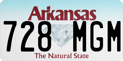 AR license plate 728MGM