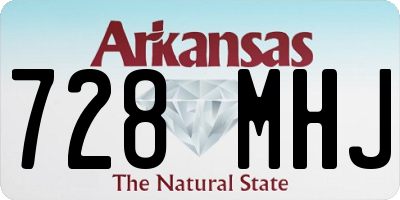 AR license plate 728MHJ