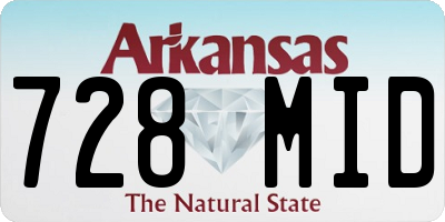 AR license plate 728MID