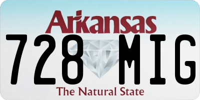 AR license plate 728MIG