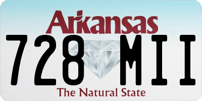 AR license plate 728MII