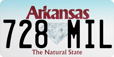 AR license plate 728MIL