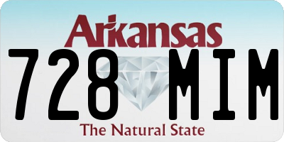 AR license plate 728MIM