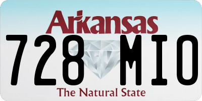 AR license plate 728MIO