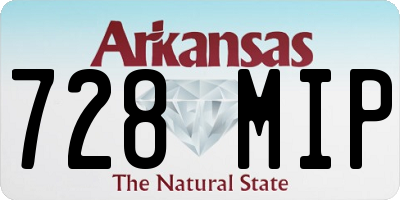 AR license plate 728MIP