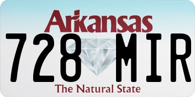AR license plate 728MIR