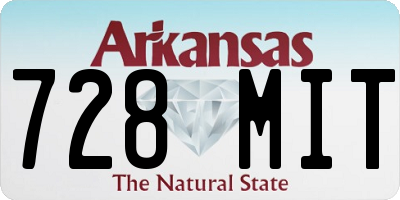 AR license plate 728MIT