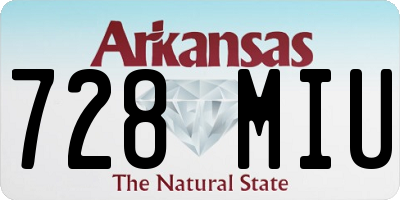AR license plate 728MIU