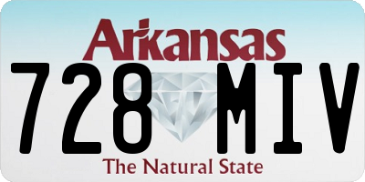 AR license plate 728MIV