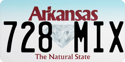 AR license plate 728MIX