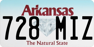 AR license plate 728MIZ