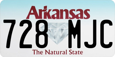 AR license plate 728MJC