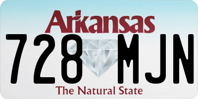 AR license plate 728MJN