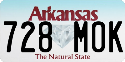 AR license plate 728MOK