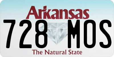 AR license plate 728MOS