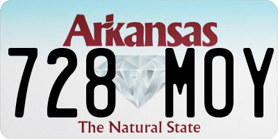 AR license plate 728MOY