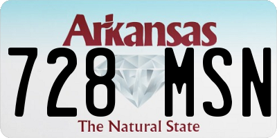AR license plate 728MSN