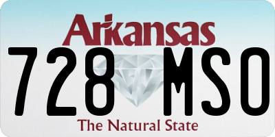AR license plate 728MSO