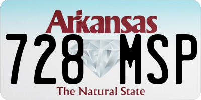 AR license plate 728MSP