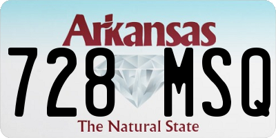 AR license plate 728MSQ