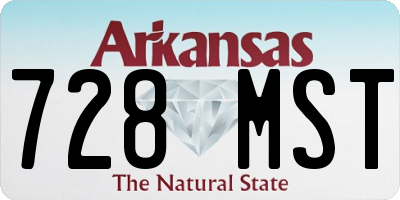 AR license plate 728MST