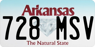 AR license plate 728MSV