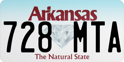 AR license plate 728MTA