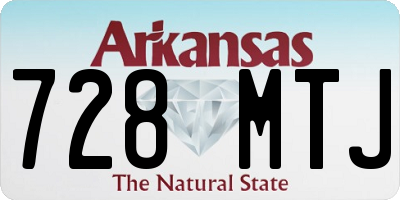 AR license plate 728MTJ