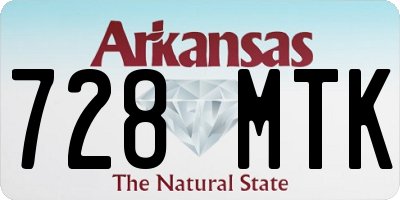 AR license plate 728MTK