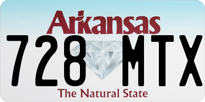 AR license plate 728MTX