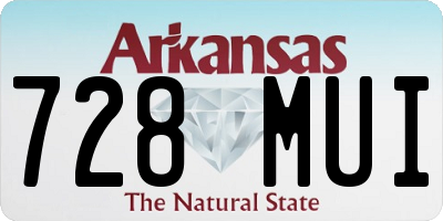 AR license plate 728MUI