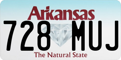 AR license plate 728MUJ
