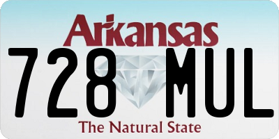 AR license plate 728MUL