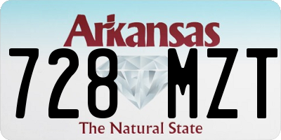 AR license plate 728MZT