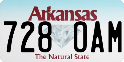 AR license plate 728OAM