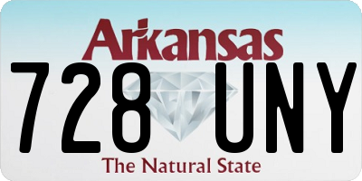 AR license plate 728UNY