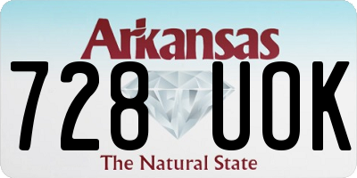 AR license plate 728UOK