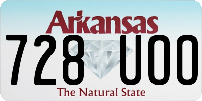 AR license plate 728UOO