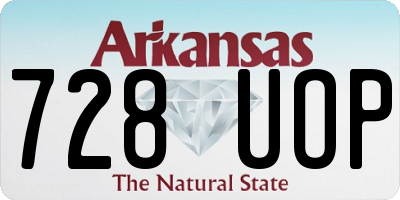AR license plate 728UOP