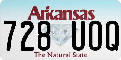 AR license plate 728UOQ