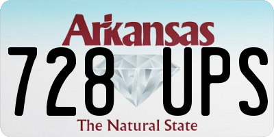AR license plate 728UPS