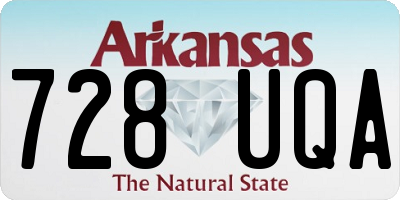 AR license plate 728UQA