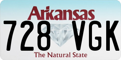 AR license plate 728VGK