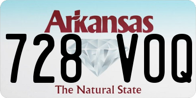 AR license plate 728VOQ
